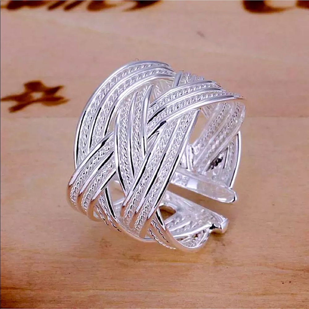 New Silver925 Open Mesh Party Ring